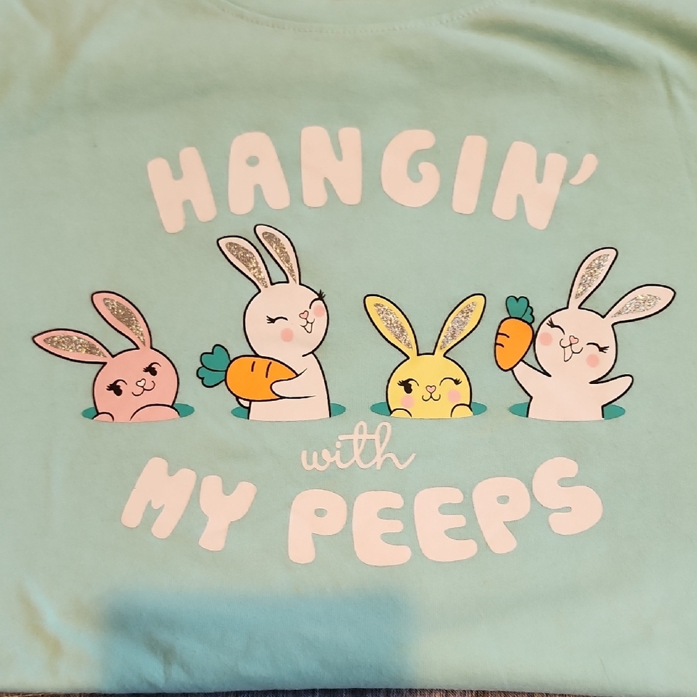 Way To Celebrate EUC Girls Aqua Graphic Tee Size L/XL - Picture 3 of 5